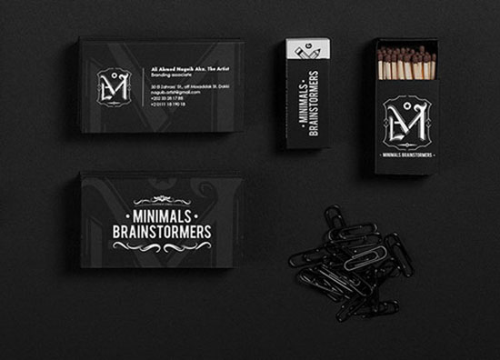Minimal Brainstormers – A Retro Gothic Brand 25 bộ nhận diện thương hiệu không thể đẹp hơn