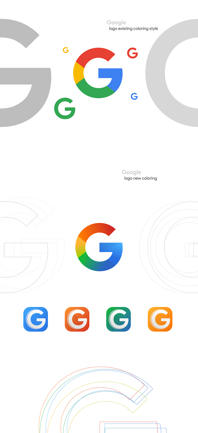 Logo Google ấn tượng trong màu sắc Gradient