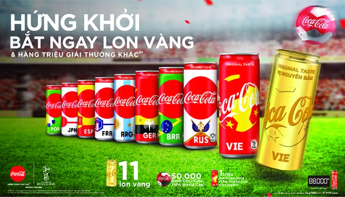 Coca-Cola ra mắt phiên bản bao bì lon gắn với bóng đá Việt