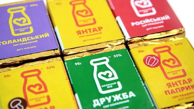 Thiết kế nhân diện đề cao tính tiết kiệm của thương hiệu sữa Molochnyi Dar