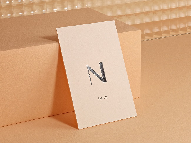 Bộ nhận diện tao nhã của thương hiệu thiết kế sản phẩm Noto