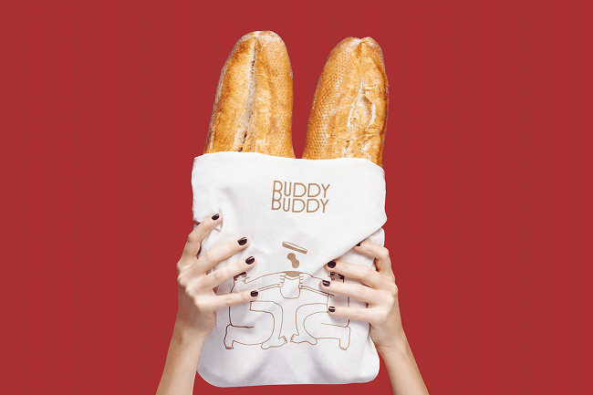 Mẫu thiết kế nhận diện thương hiệu bơ Buddy Buddy